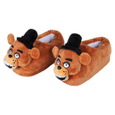 FNAF Five Nights At Freddy's Freddy Bear Plush Slippers Cosplay Shoes Halloween Costumes Accessory